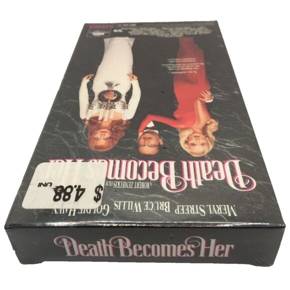 Death Becomes Her VHS Meryl Streep Bruce Willis Goldie Hawn MCA Universal Sealed - Picture 5 of 12